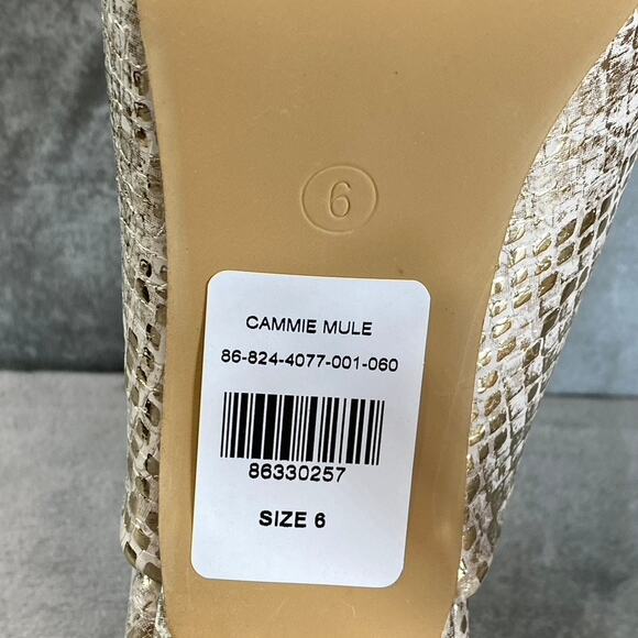 NEW YORK & COMPANY Women's Gold Snake Print Cammie Pointed-Toe Mule SZ 6 - Picture 8 of 10